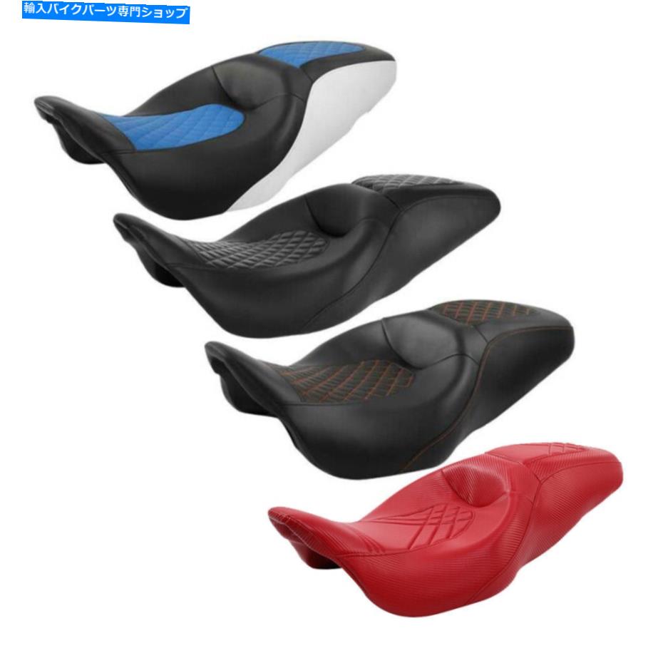 Seats ハーレーデビッドソンツアーロードキンググライド2009-2021に適したドライバーの助手席 Driver Passenger Seat Fit For Harley Davidson Touring Road King Glide 2009-2021【並行輸入品】