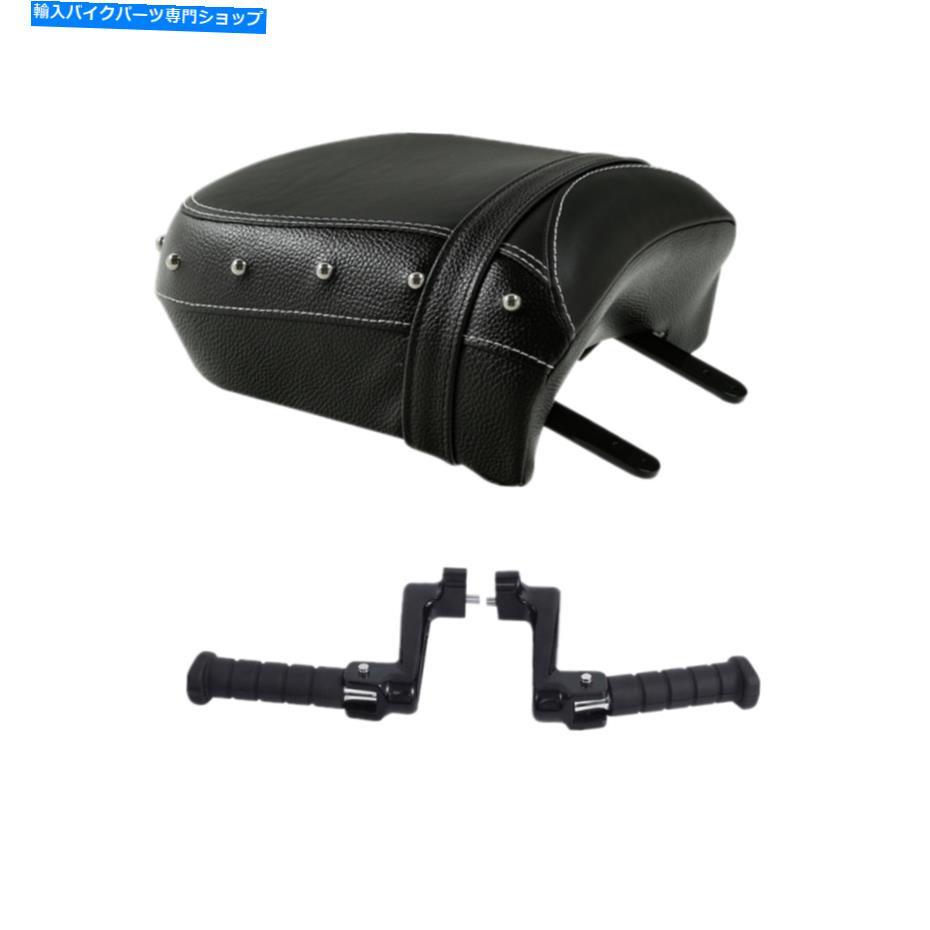 Seats インドのチーフクラシック14-18 USに適したフットペグマウント付きブラックリア助手席 Black Rear Passenger Seat w/ Footpeg Mount Fit For Indian Chief Classic 14-18 US【並行輸入品】