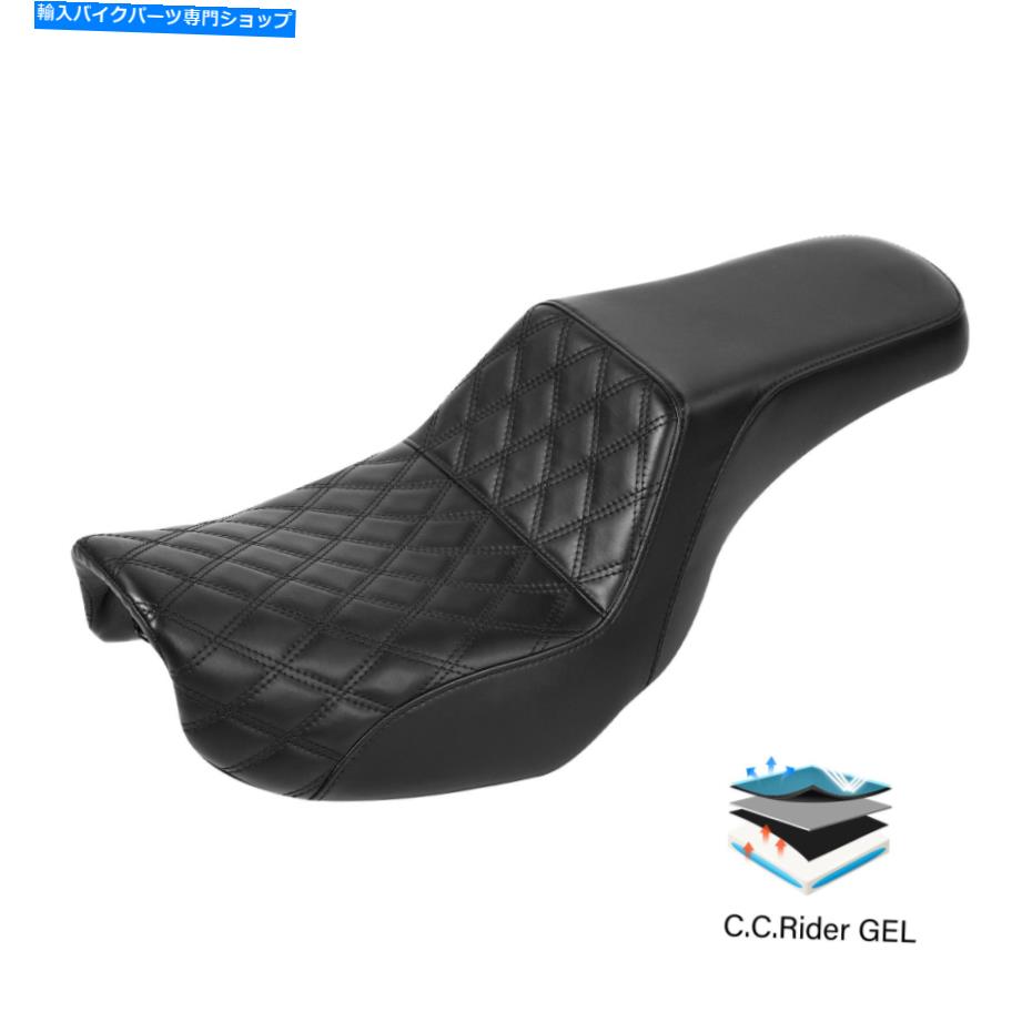 Seats ハーレーダイナスーパーグライドカスタム2006-2017に適したブラックドライバーの乗客ジェルシート Black Driver Passenger Gel Seat Fit For Harley Dyna Super Glide Custom 2006-2017【並行輸入品】｜Us Custom Parts Shop USDM
