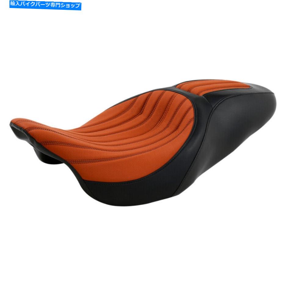 Seats ハーレーツアーロードエレクトラグライドにフィットするオレンジドライバーと助手席 Orange Driver & Passenger Seat Fit For Harley Touring Road Electra Glide 09-22【並行輸入品】