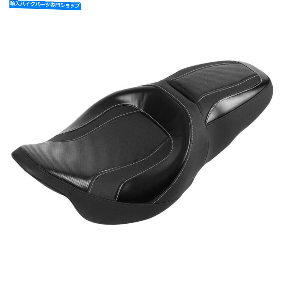 Seats ハーレーツーリングストリートグライド2009-2022 18 17に適したブラックドライバーの助手席 Black Driver Passenger Seat Fit For Harley Touring Street Glide 2009-2022 18 17【並行輸入品】