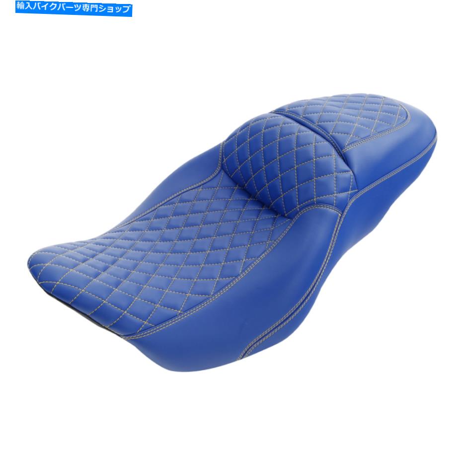 Seats ハーレーツーリングロードキンググライド2009-2022 2021に適したブルードライバーの助手席 Blue Driver Passenger Seat Fit For Harley Touring Road King Glide 2009-2022 2021【並行輸入品】
