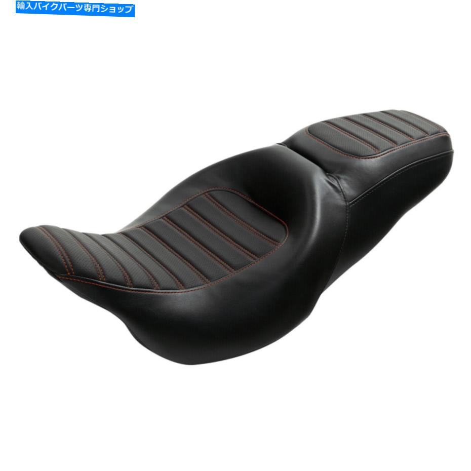 Seats ハーレーツーリングロードストリートグライド2009年にドライバー助手席クッションフィット Driver Passenger Seat Cushion Fit For Harley Touring Road Street Glide 2009-Up【並行輸入品】