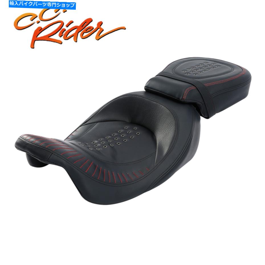 Seats C.C.ライダードライバーの助手席ハーレーツーリングロードキング2009年 C.C.RIDER Driver Passenger Seat Fit For Harley Touring Road King 2009-Up【並行輸入品】