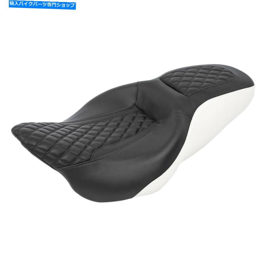 Seats ハーレーツーリングロードキンググライドFLHR FLTR 2009-2022に適したドライバーの助手席 Driver Passenger Seat Fit For Harley Touring Road King Glide FLHR FLTR 2009-2022【並行輸入品】
