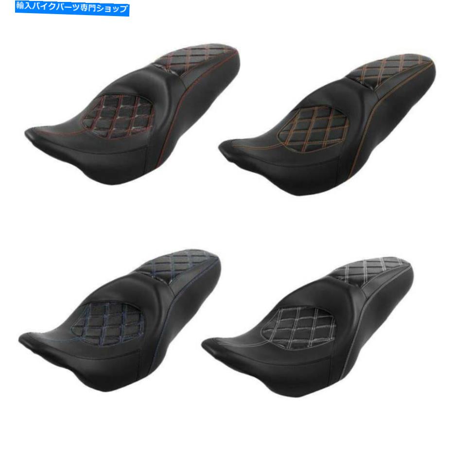Seats ハーレーツーリングロードキングに適したドライバー乗客2アップシートクッションフィット2009-2022 Driver Passenger 2-Up Seat Cushion Fit For Harley Touring Road King 2009-2022【並行輸入品】