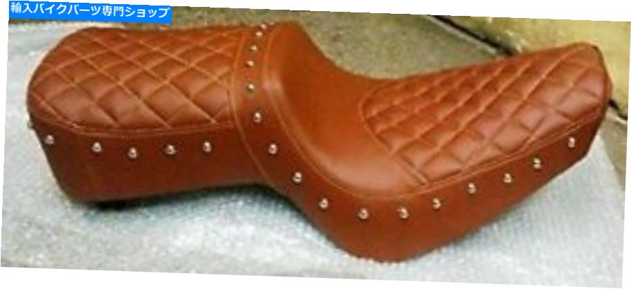 Seats ロイヤルエンフィールドスタイリッシュなダイヤモンドブレットライダーとピリオンシートのための茶色 Royal Enfield Stylish Diamond Comfy Seat Brown For Bullet Rider and Pillion Seat【並行輸入品】