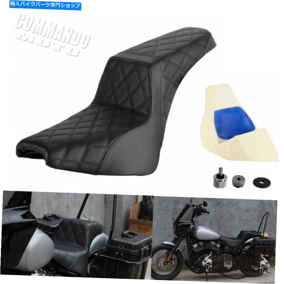 Seats オートバイの乗客ドライバー2-up lsジェルシートハーレーソフトアイル2018-2022ブラック Motorcycle Passenger Driver 2-Up LS Gel Seat For Harley Softail 2018-2022 Black【並行輸入品】