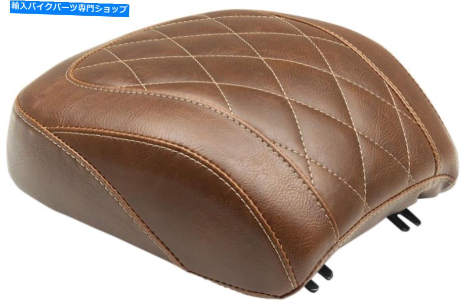 Seats トリッパーダイヤモンドワイドブラウンピリオンパッドマスタング83024 for 18-19 HD flfb Tripper Diamond Wide Brown Pillion Pad Mustang 83024 For 18-19 HD FLFB【並行輸入品】