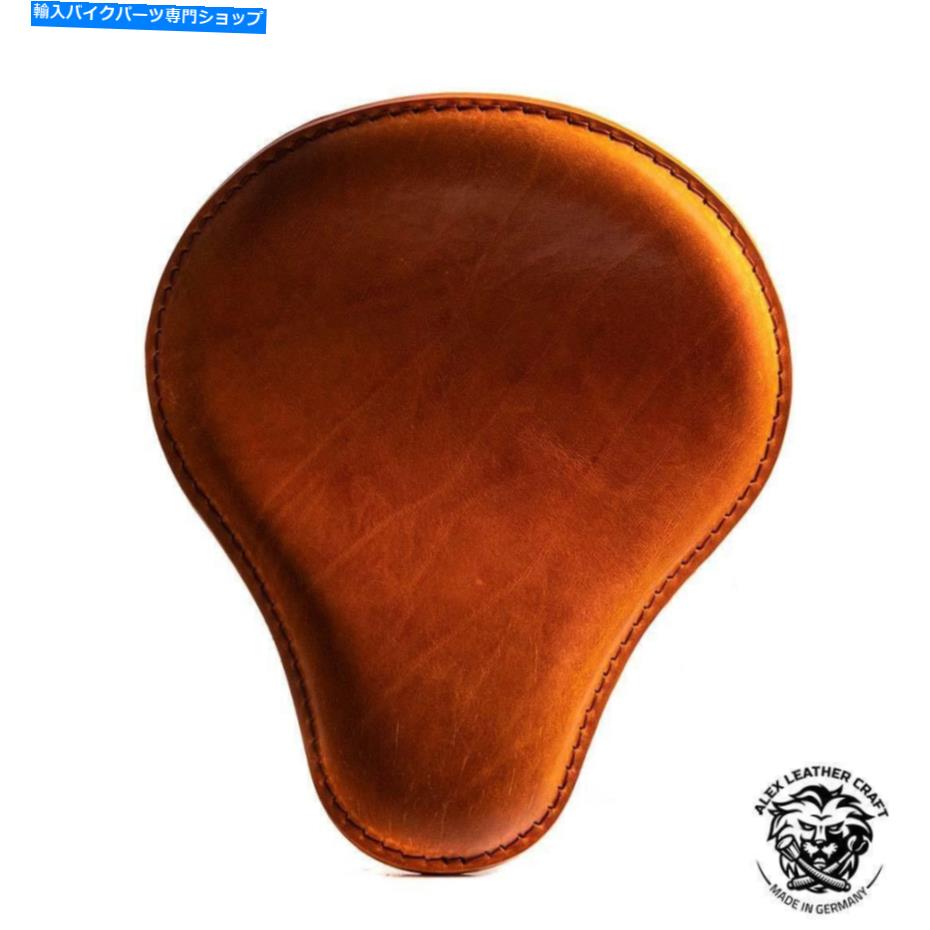Seats ボブバーチョッパーカスタムレザーハンドメイドソロシート「バッファローコニャック」XS/1 Bobber Chopper Custom leather handmade Solo Seat \