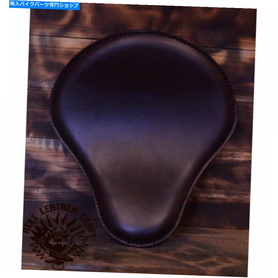 Seats ボバーチョッパーカスタムレザーハンドメイドソロシート「ブラック」サイズs Bobber Chopper Custom leather handmade Solo Seat \