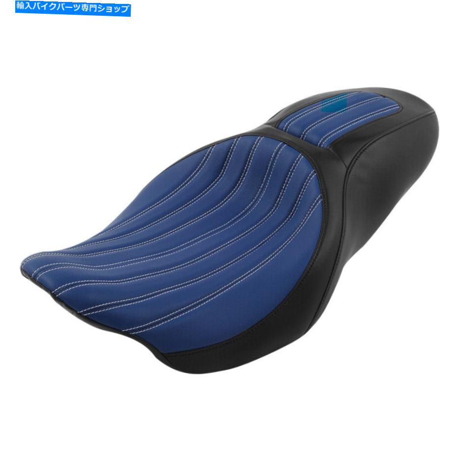 Seats ハーレーツアーロードキンググライド2009-2022 21にぴったりのブルードライバーと助手席 Blue Driver & Passenger Seat Fit For Harley Touring Road King Glide 2009-2022 21【並行輸入品】