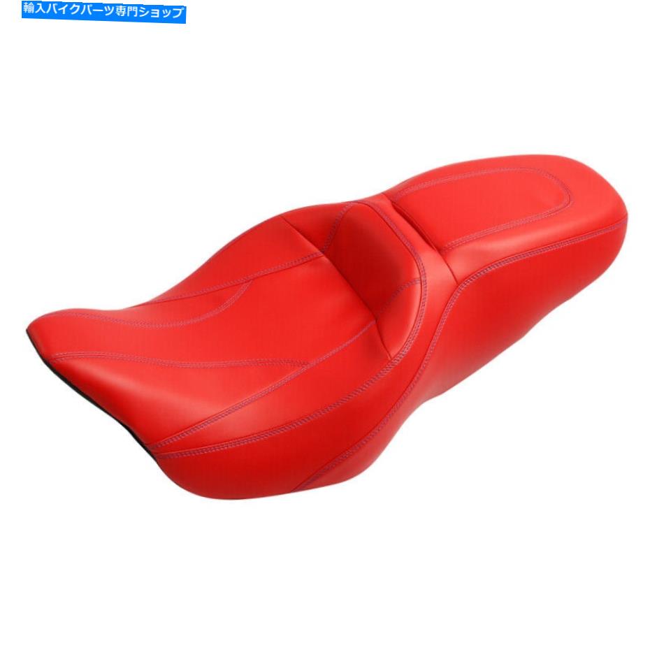 Seats ハーレーツーリングエレクトラストリートグライド2009-2022に適したレッドドライバーの助手席 Red Driver Passenger Seat Fit For Harley Touring Electra Street Glide 2009-2022【並行輸入品】