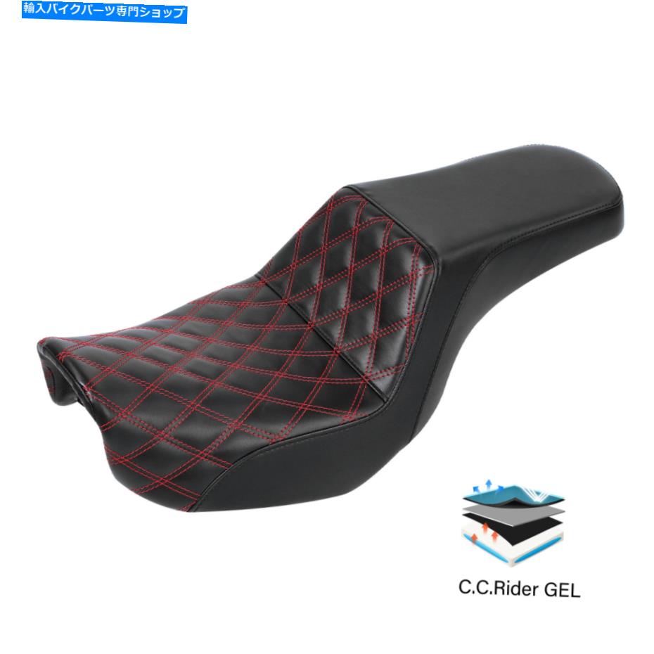 Seats ハーレーローライダーFXDL 2006-2017 2016に適した2人のドライバーの乗客ジェルシート Two-Up Driver Passenger Gel Seat Fit For Harley Low Rider FXDL 2006-2017 2016【並行輸入品】