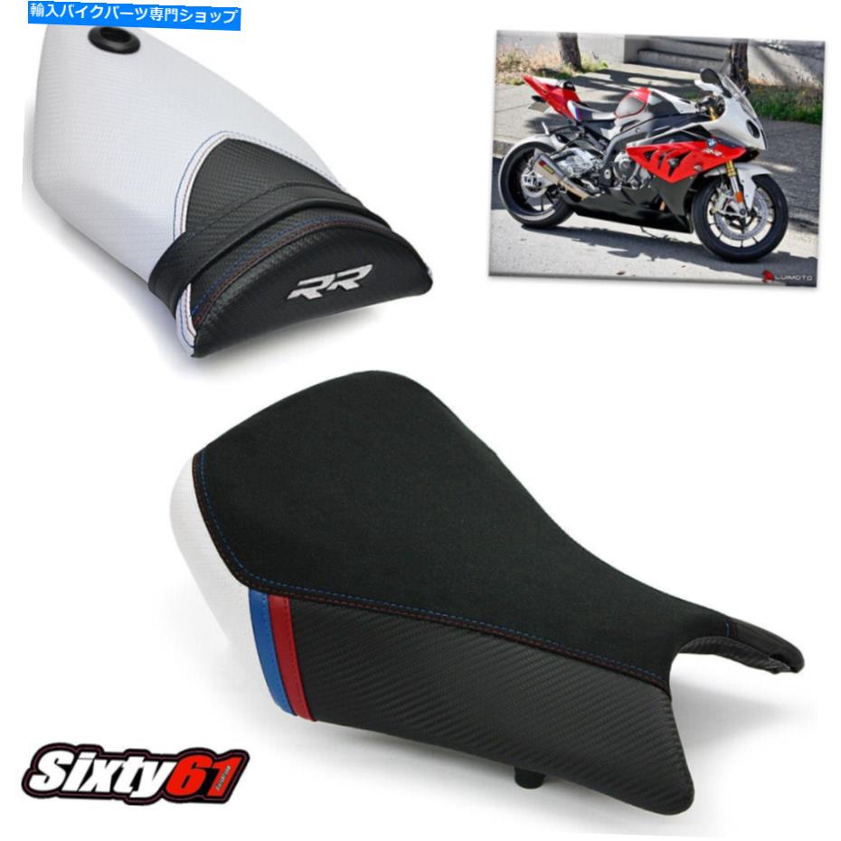 Seats BMW S1000RRシートカバー2012 2013 2014ブラックホワイトフロントリアルイモト BMW S1000RR Seat Covers 2012 2013 2014 Black White Front Rear Luimoto【並行輸入品】