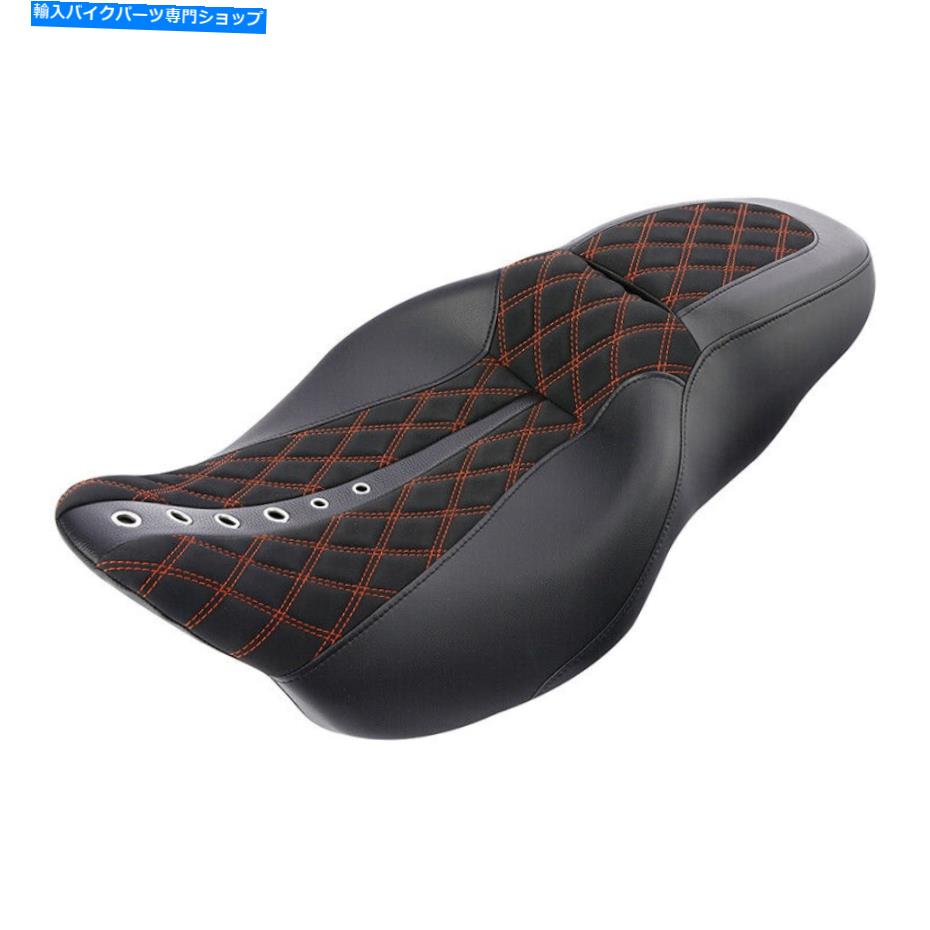 Seats ドライバーの乗客2アップシートハーレーツーリングロードグライドFLTRX 2009-2022にフィット Driver Passenger Two Up Seat Fit For Harley Touring Road Glide FLTRX 2009-2022【並行輸入品】