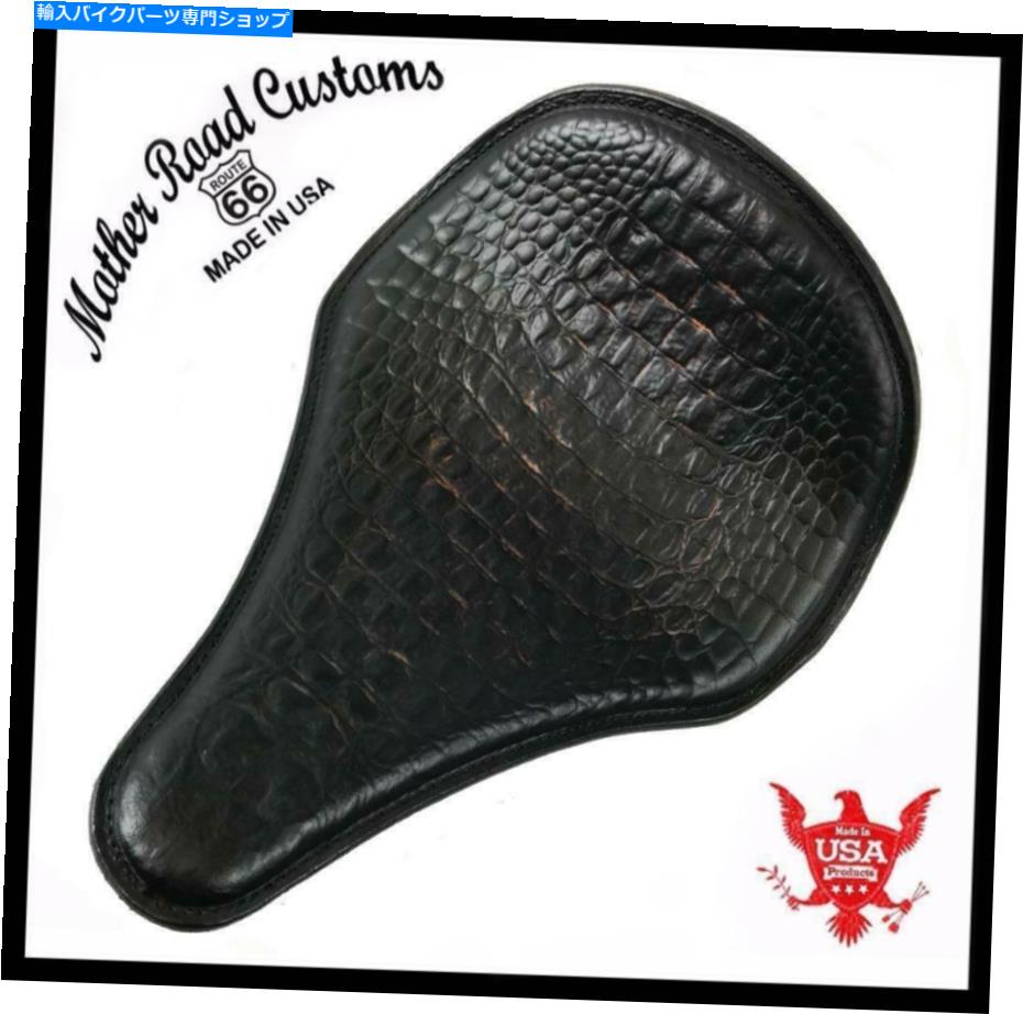 Seats 春のソロシート12x15ロングノーズゲーターチョッパーハーレースポーツスターダイナUSA MRC Spring Solo Seat 12x15 Long Nose Gator Chopper Harley Sportster Dyna USA MRC【並行輸入品】