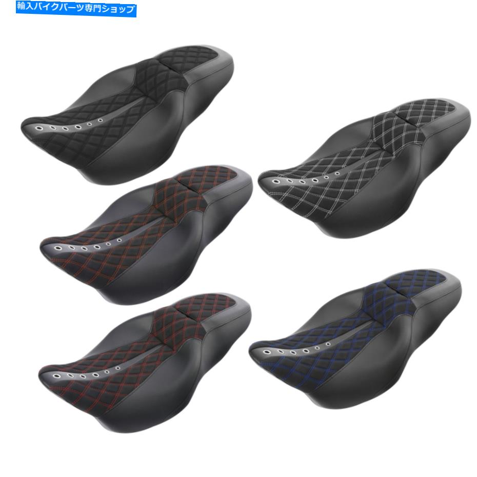 Seats ハーレーツアーロードキングストリートグライドにフィットするドライバーの乗客2アップシート09-22 Driver Passenger Two Up Seat Fit For Harley Touring Road King Street Glide 09-22【並行輸入品】