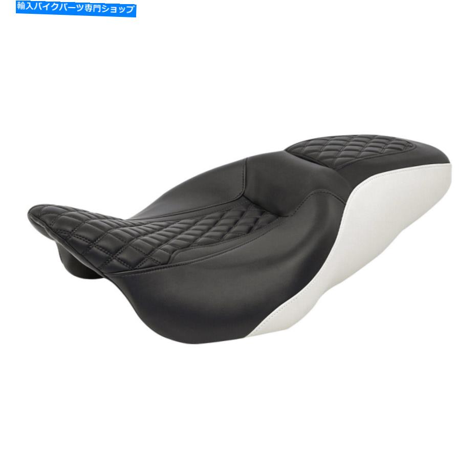 Seats ハーレーCVOストリートグライド2009-2021にぴったりの黒いステッチドライバーの助手席 Black Stitching Driver Passenger Seat Fit For Harley CVO Street Glide 2009-2021【並行輸入品】