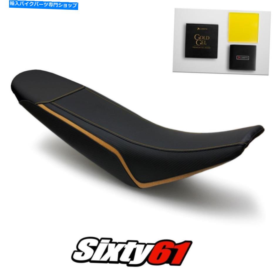 Seats スズキDRZ400シートカバーアンドゲル2000-2018 2019 2020ブラックゴールドルイモトカーボン Suzuki DRZ400 Seat Cover and Gel 2000-2018 2019 2020 Black Gold Luimoto Carbon【並行輸入品】｜Us Custom Parts Shop USDM