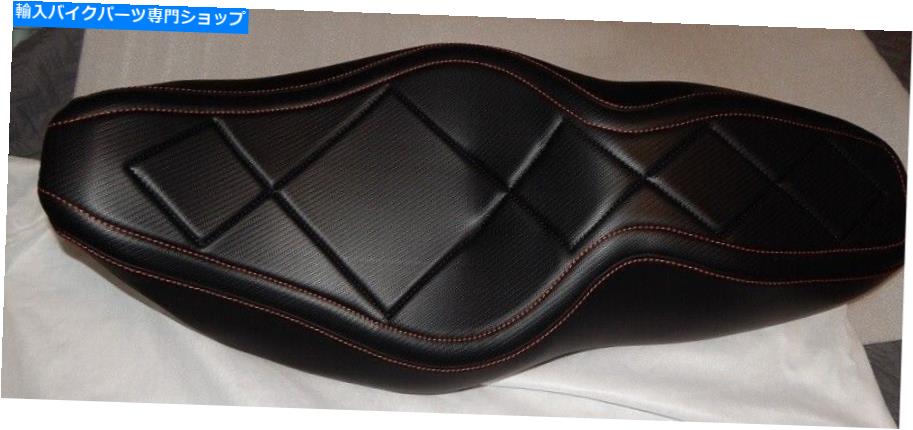 Seats ハーレーCCライダーハイウェイダイヤモンドシート09-20 FLツーリングモデルブラック/オレンジステッチ Harley CC Rider Highway Diamond seat 09-20 FL Touring models Black/orange stitch【並行輸入品】｜Us Custom Parts Shop USDM