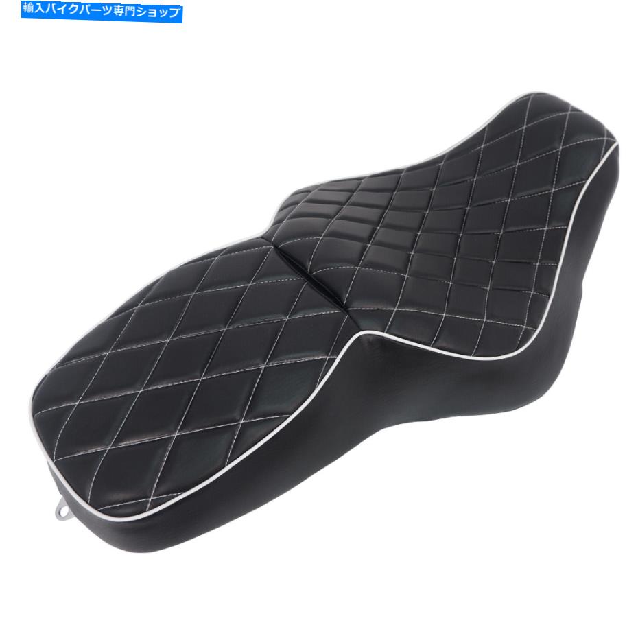 Seats 97-06ハーレーロードキングのためのドライバー乗客2アップダイヤモンドステッチシート Driver Passenger 2-up Diamond Stitch Seat For 97-06 Harley Road King【並行輸入品】