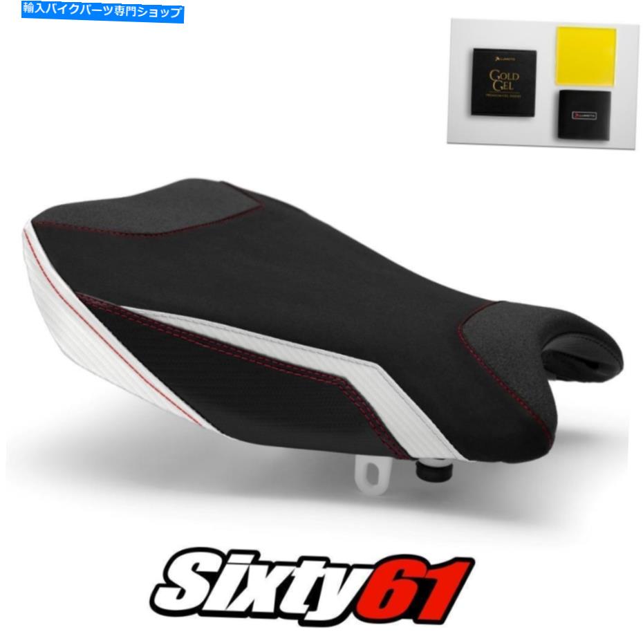 Seats スズキGSXR 1000シートカバーとゲル2017-2021レッドホワイトルイモトテックグリップスエード Suzuki GSXR 1000 Seat Cover and Gel 2017-2021 Red White Luimoto Tec-Grip Suede【並行輸入品】