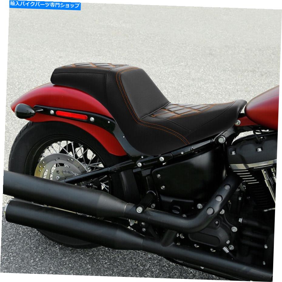 Seats ハーレーソフトアイルストリートボブFXBB 18+ブラック+オレンジに適したPUライダーの助手席 PU Rider Passenger Seat Fit For Harley Softail Street Bob FXBB 18+ Black+Orange【並行輸入品】｜Us Custom Parts Shop USDM 79,860円
