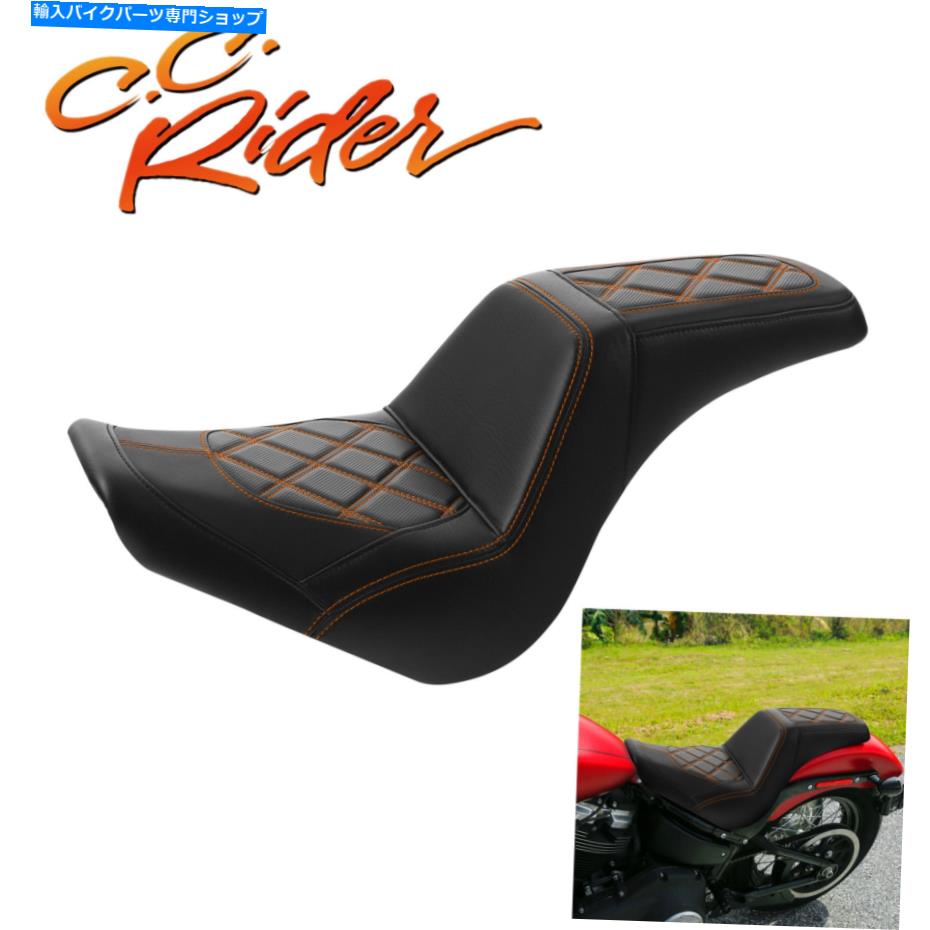 Seats C.C.ライダードライバー助手席クッションハーレーストリートボブFXBB 2018-upにフィット C.C.RIDER Driver Passenger Seat Cushion Fit For Harley Street Bob FXBB 2018-Up【並行輸入品】