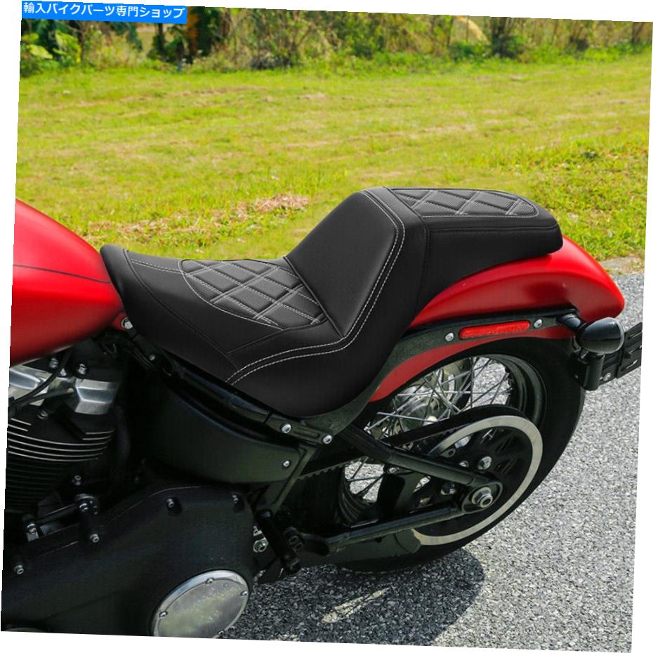 Seats ブラックドライバーの乗客2UPシートハーレーソフトアイルストリートボブスタンダード18-upにフィット Black Driver Passenger 2up Seat Fit For Harley Softail Street Bob Standard 18-UP【並行輸入品】|Us Custom Parts Shop USDM