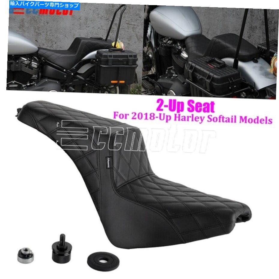 Seats ハーレーソフトエイルストリートボブFXBB 2018 2019 20の2-UPライダードライバーの助手席20 2-Up Rider Driver Passenger Seat for Harley Softail Street Bob FXBB 2018 2019 20【並行輸入品】