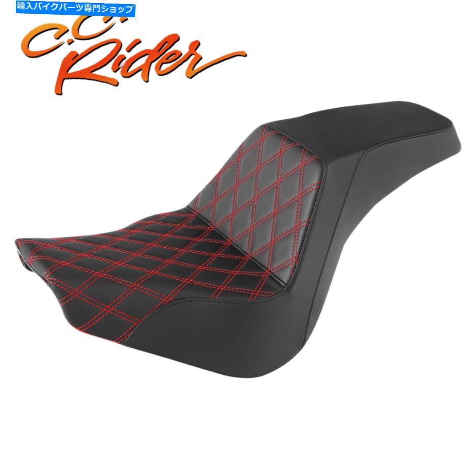 Seats C.C.ライダーライダー+ハーレーソフトアイルスタンダードストリートボブ18アップ C.C. RIDER Rider+Passenger Seat Fit For Harley Softail Standard Street Bob 18-Up【並行輸入品】