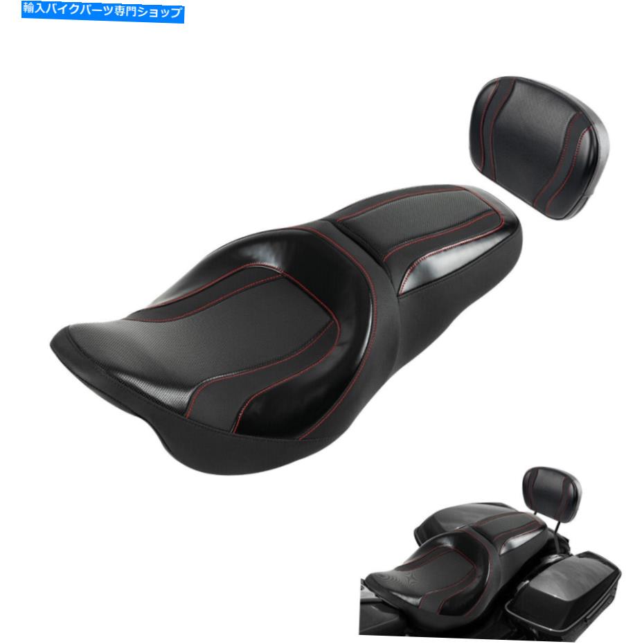 Seats ハーレーツーリングストリートグライドFLHX 09-22 19に適したドライバー助手席付きパッド Driver Passenger Seat W/ Pad Fit For Harley Touring Street Glide FLHX 09-22 19【並行輸入品】