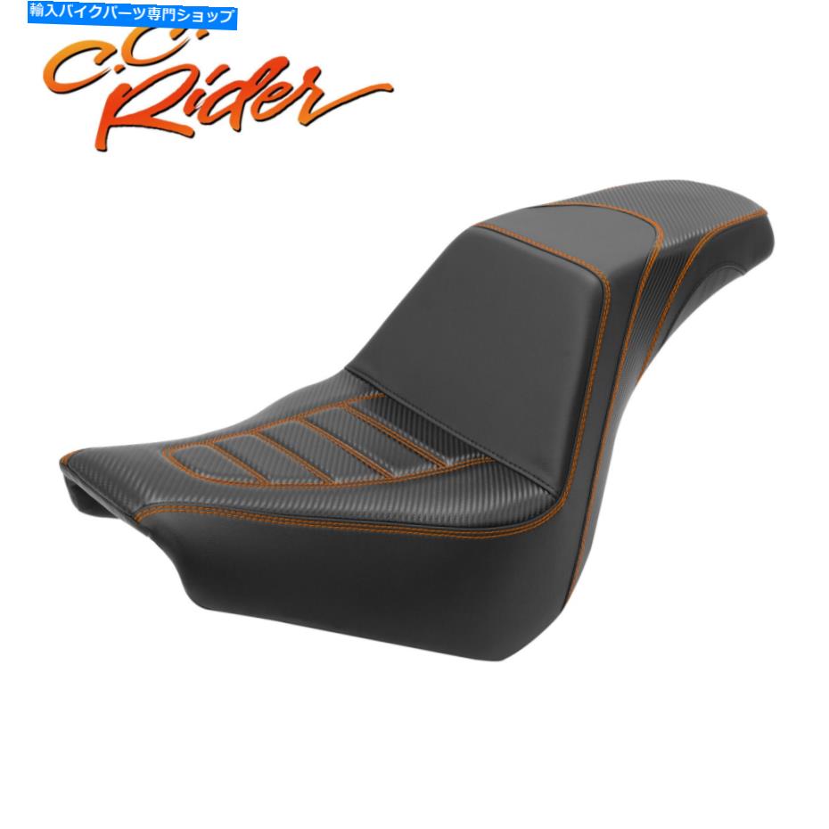 Seats C.C.ハーレーストリートボブ2018-laterに適したライダードライバーの乗客2アップシート C.C. RIDER Driver Passenger Two-Up Seat Fit For Harley Street Bob 2018-later【並行輸入品】
