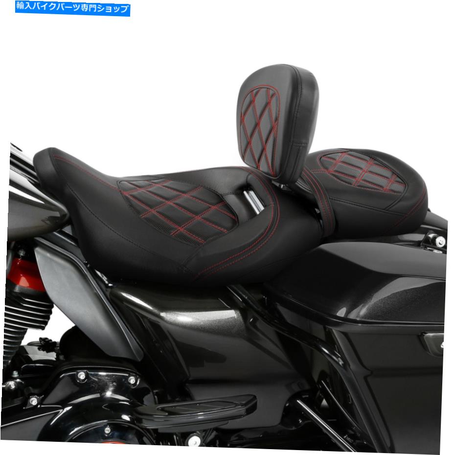 Seats ハーレーロードストリートグライドに適したライダーバックレストw/ライダーバックレスト09-23 Driver Passenger Seat W/Rider Backrest Fit For Harley Road Street Glide 09-23【並行輸入品】｜Us Custom Parts Shop USDM