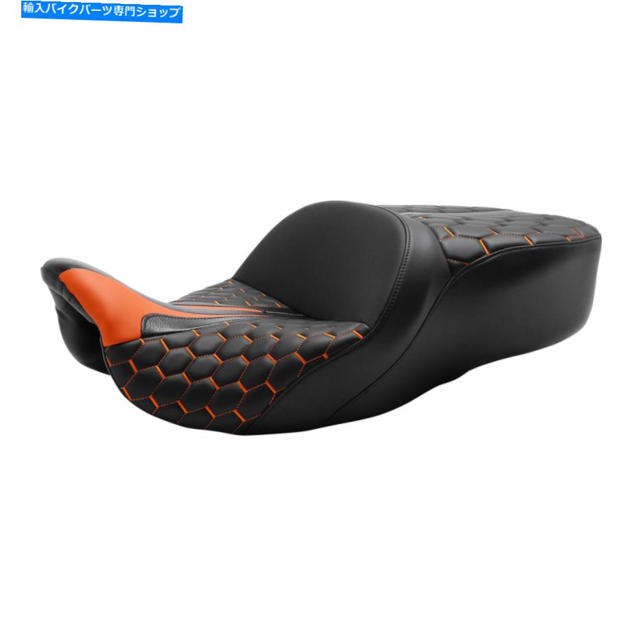 Seats ハーレーストリートグライドロードキングに適した黒いオレンジドライバーの助手席09-22 Black Orange Driver Passenger Seat Fit For Harley Street Glide Road King 09-22【並行輸入品】 79,860円