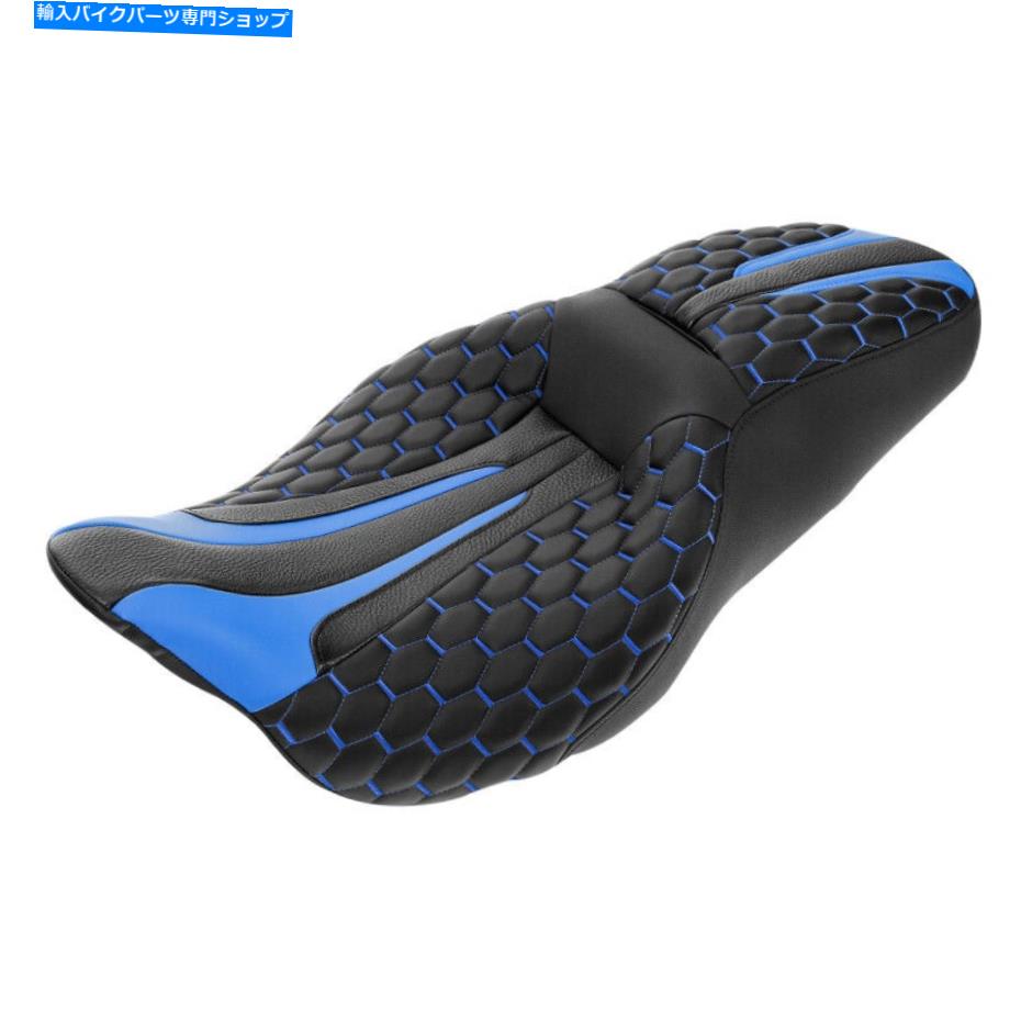 Seats ハーレーツーリングFLTR FLHX 2009-2022 19に適したブラックブルードライバーと助手席 Black Blue Driver & Passenger Seat Fit For Harley Touring FLTR FLHX 2009-2022 19【並行輸入品】|Us Custom Parts Shop USDM