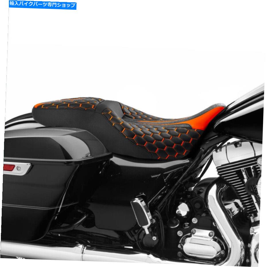 Seats ハーレーツーリングロードグライドFLTRX 2009-laterに適したオレンジドライバーの助手席 Orange Driver Passenger Seat Fit For Harley Touring Road Glide FLTRX 2009-Later【並行輸入品】|Us Custom Parts Shop USDM