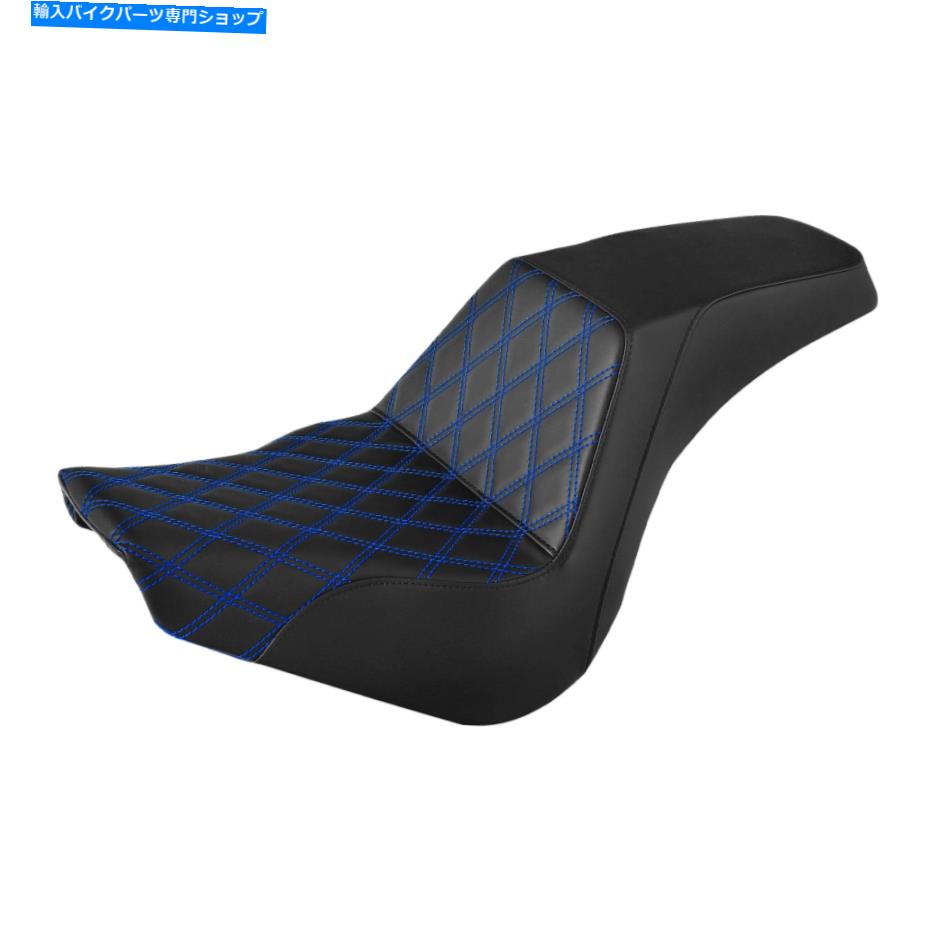 Seats ハーレーストリートボブスタンダード2018年に適した青いステッチドライバーの助手席 Blue Stitching Driver Passenger Seat Fit For Harley Street Bob Standard 2018-up【並行輸入品】