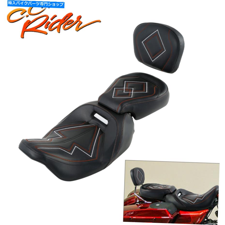 Seats C.C.ライダードライバーの助手席+シシーバーパッドハーレーツーリング2009-up C.C. RIDER Driver Passenger Seat+Sissy Bar Pad Fit For Harley Touring 2009-Up【並行輸入品】｜Us Custom Parts Shop USDM