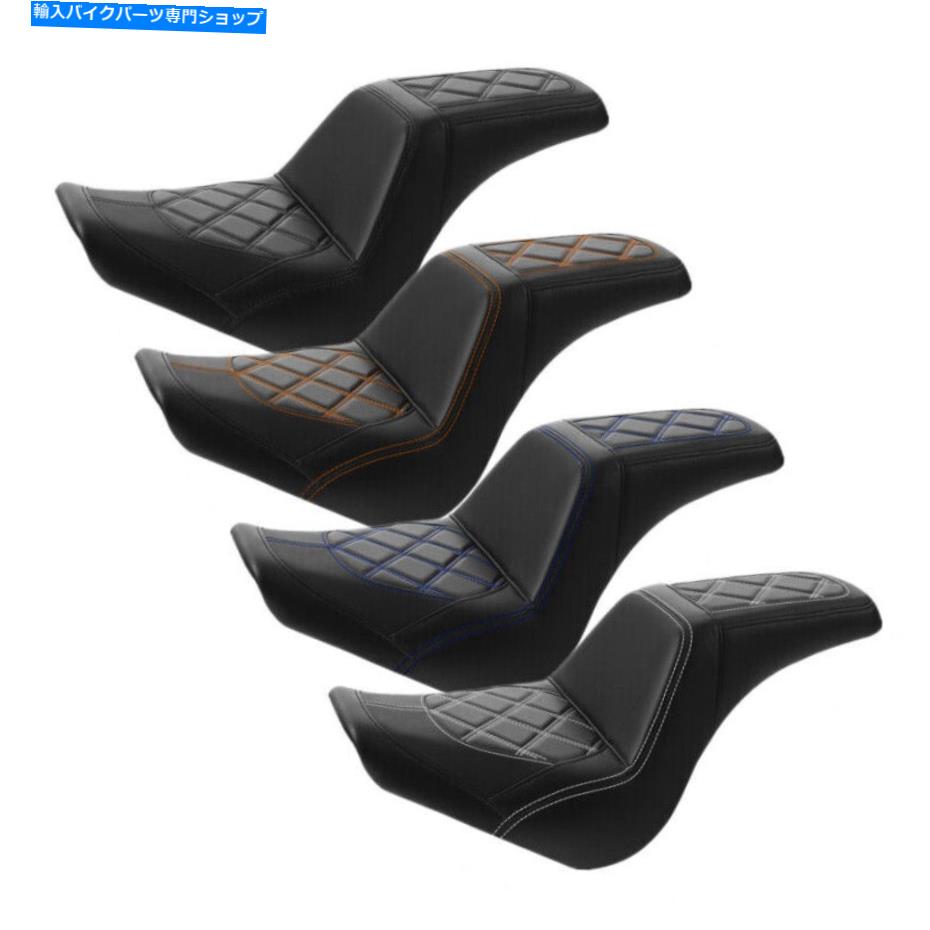 Seats ハーレーソフトアイルストリートボブスタンダードに適した2つのドライバーと助手席 Two Up Driver & Passenger Seat Fit For Harley Softail Street Bob Standard 18-22【並行輸入品】