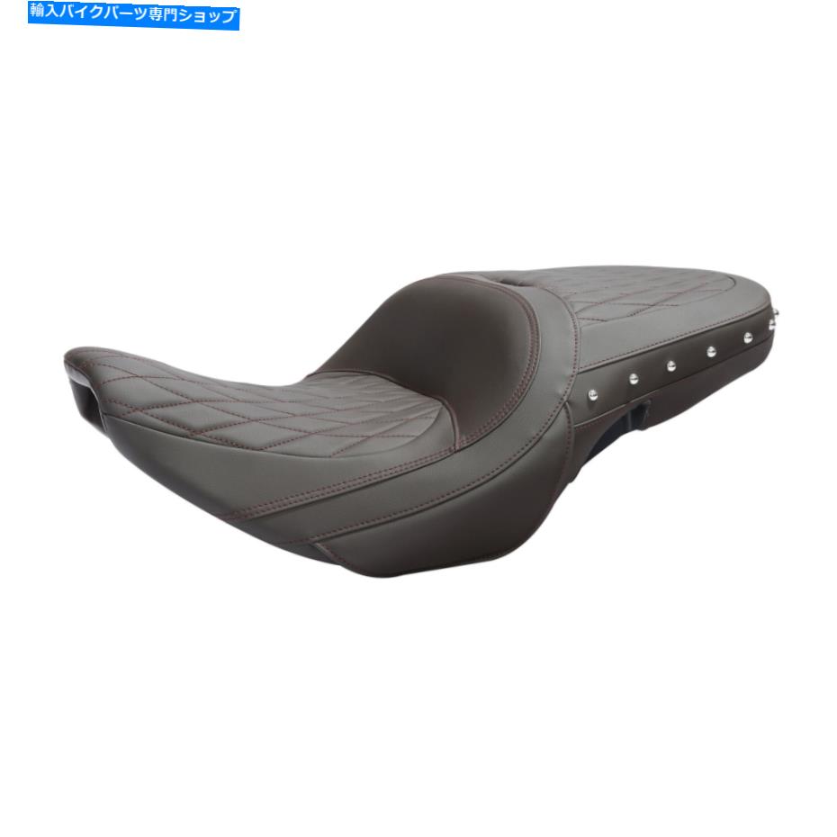 Seats インドのスプリングフィールドダークホース18-2020に適したコーヒードライバーライダーの助手席 Coffee Driver Rider Passenger Seat Fit For Indian Springfield Dark Horse 18-2020【並行輸入品】