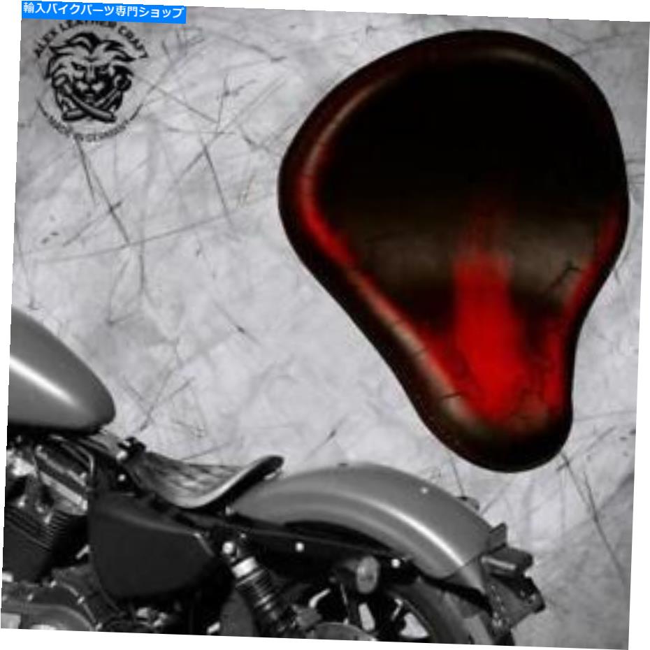 Seats フレームハーレースポーツスター04-20ヴィンレッドエレクトロのボッバーチョッパーサドルソロシート Bobber Chopper Saddle solo seat on frame Harley Sportster 04-20 Vin red Electro【並行輸入品】｜Us Custom Parts Shop USDM