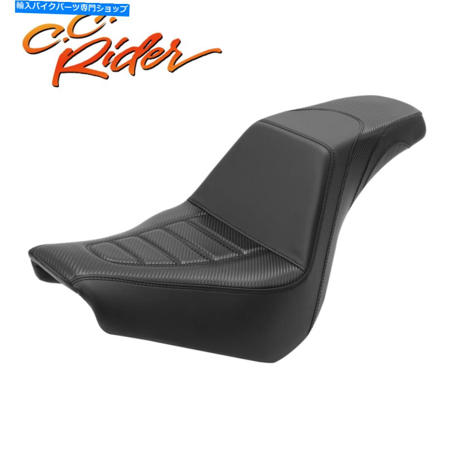 Seats C.C.ライダーブラックドライバーの助手席ハーレーソフトアイルスタンダード2018-upに適しています C.C.RIDER Black Driver Passenger Seat Fit For Harley Softail Standard 2018-Up【並行輸入品】