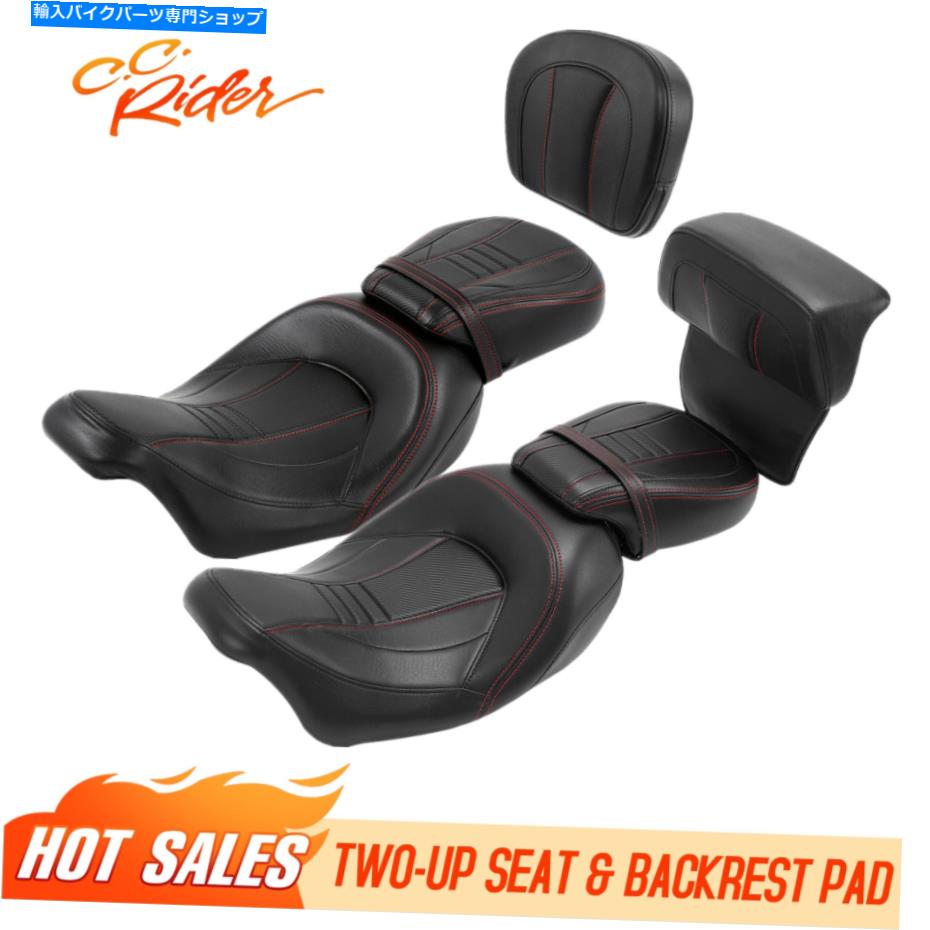 Seats C.C.ライダードライバーの旅客席は、ハーレーツーリング2014+に適しています。 C.C.RIDER Driver Passenger Seat w/ Backrest Pad Fit For Harley Touring 2014+【並行輸入品】|Us Custom Parts Shop USDM