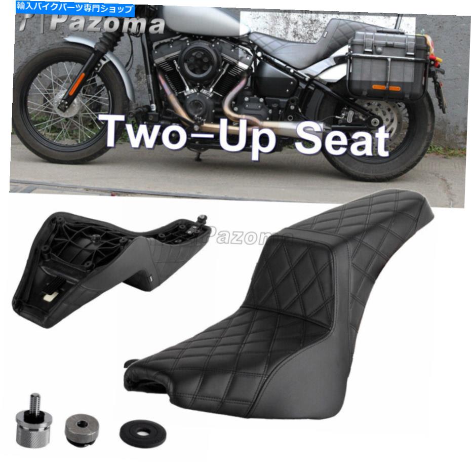 Seats ハーレーソフトアイルストリートボブFXBB 2018-2022デラックスFLDE 107の2アップドライバーシート 2-Up Driver Seat For Harley Softail Street Bob FXBB 2018-2022 Deluxe FLDE 107【並行輸入品】