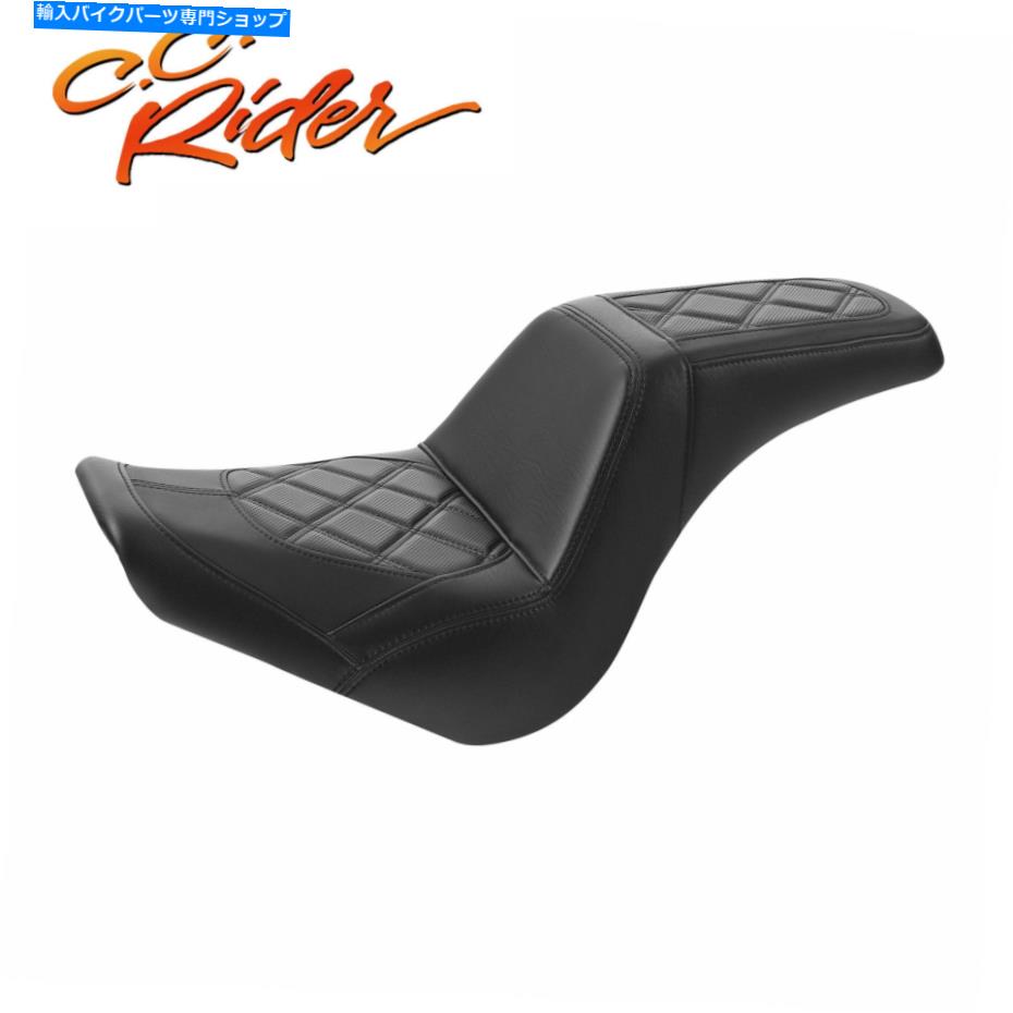 Seats C.C.ライダードライバーの乗客2アップシートハーレーソフトアイルスタンダードFXST18-upにフィット C.C. RIDER Driver Passenger 2-Up Seat Fit For Harley Softail Standard FXST 18-Up【並行輸入品】｜Us Custom Parts Shop USDM