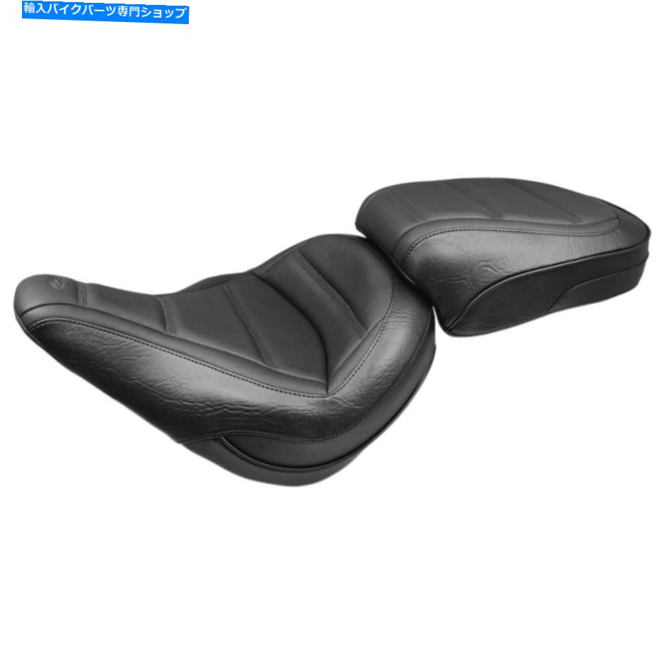 Seats ハーレーソフトアイルスリム2018-2021 75062のバックレスト付きマスタング助手席 Mustang Passenger Seat w/Backrest For Harley Softail Slim 2018-2021 75062【並行輸入品】