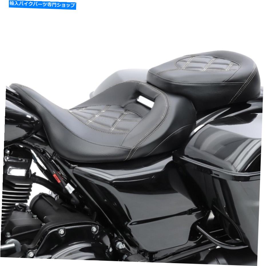Seats Harley Road King 09-22 Craftride RH3ブラックホワイトのシート Seat for Harley Road King 09-22 Craftride RH3 black-white【並行輸入品】｜Us Custom Parts Shop USDM