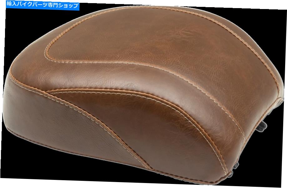 Seats マスタングブラウンステッチリア - ピリオンパッドワイドトリッパーソロシート83021 Mustang Brown Stitched Rear - Pillion Pad Wide Tripper Solo Seat 83021【並行輸入品】